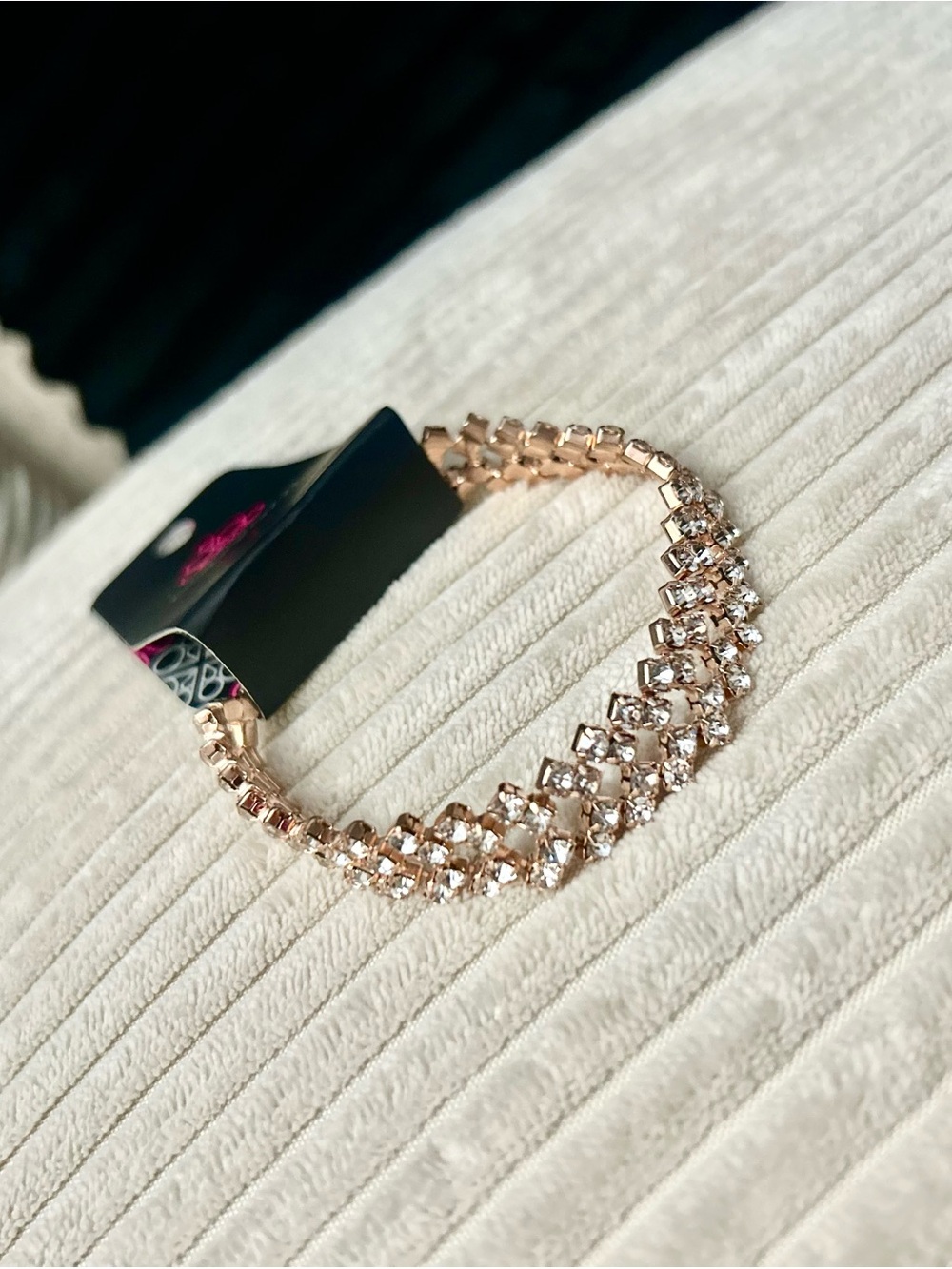 paparazzi Rose Gold Crystal Link Bracelet